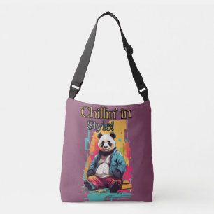Bolsa Ajustável Lively Panda Vibes   Ilustração divertida
