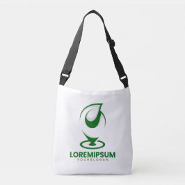 Bolsa Ajustável Logotipo de gota de água abstrata verde e globo