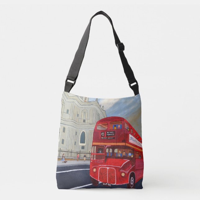 Bolsa Ajustável London Bus Crossbody Bag (Frente)