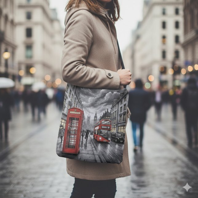 Bolsa Ajustável Londres no inverno (I love London In Winter Tote Bag)