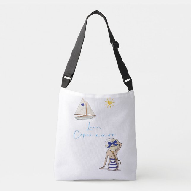Bolsa Ajustável Love Letter Design - Love, Capri xxoo (Frente)