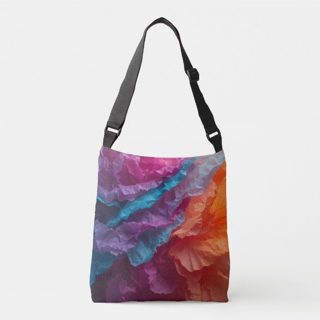 Bolsa Ajustável Luminous Abstract Tissue Paper Layers (Frente)