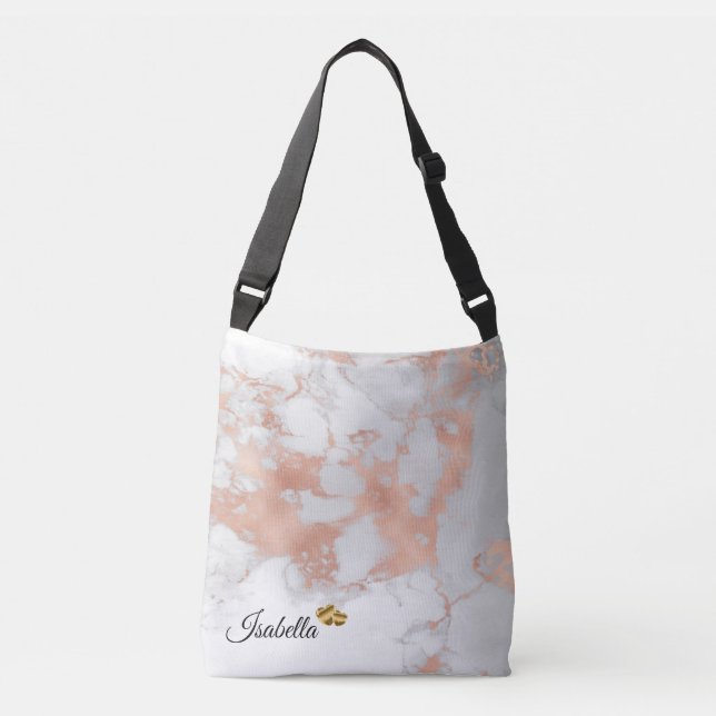 Bolsa Ajustável Lúpulo Lente Leve Branco Mármaco Cor-de-rosa Adici (Frente)