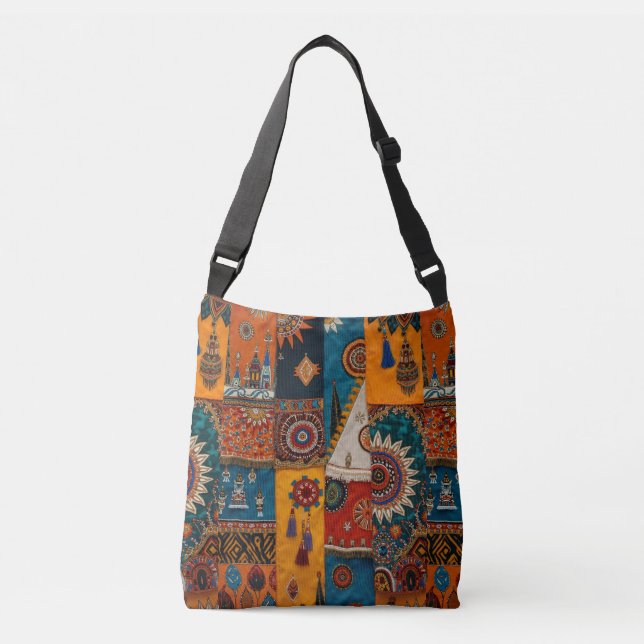Bolsa Ajustável Luxo Sofisticado Africano Asiático Caribenho  (Frente)