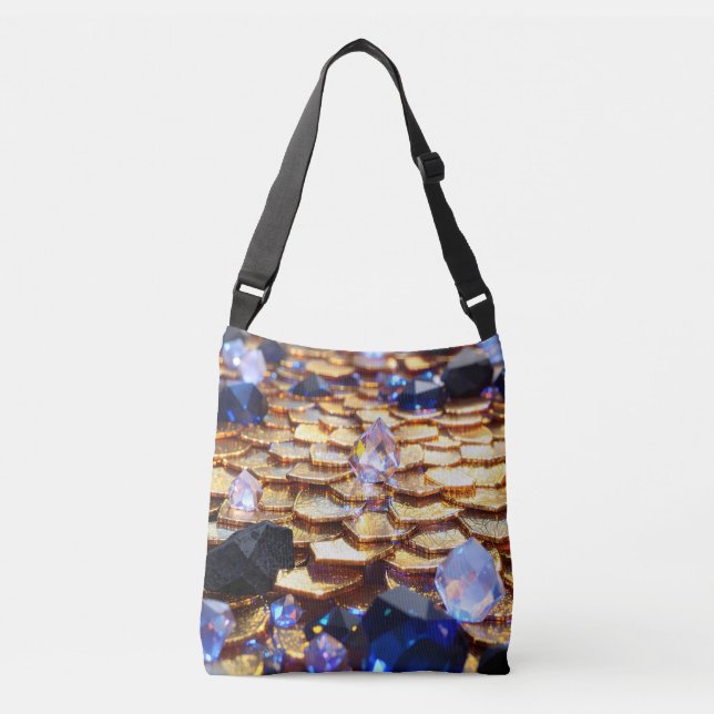 Bolsa Ajustável Luxury Fantasy Gemstone Abstrato (Frente)