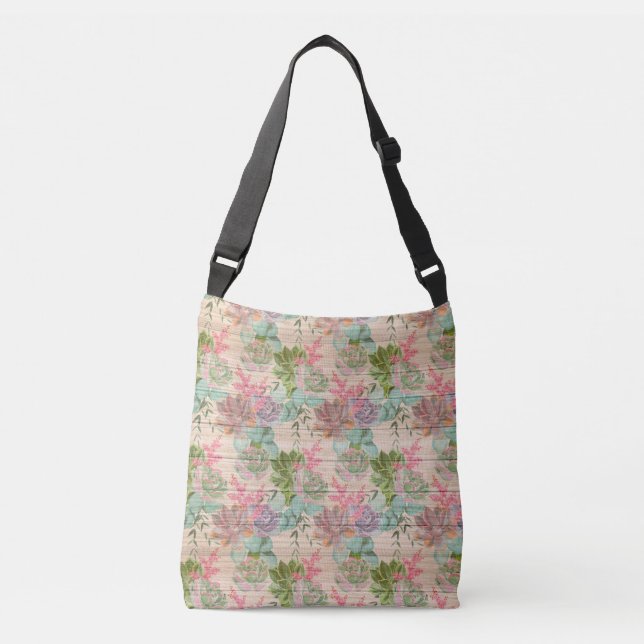 Bolsa Ajustável Madeira Floral Moderna Popular Elegante (Frente)