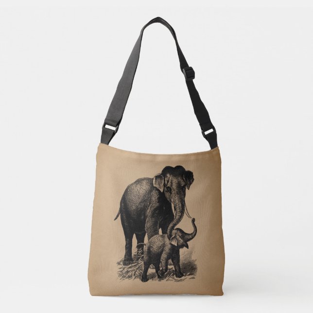 Bolsa Ajustável Madre e Elefante Bebê (Frente)