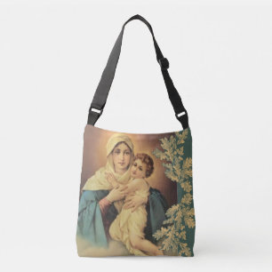 Bolsa Ajustável Mãe abençoada Mary do Virgin com bebê Jesus