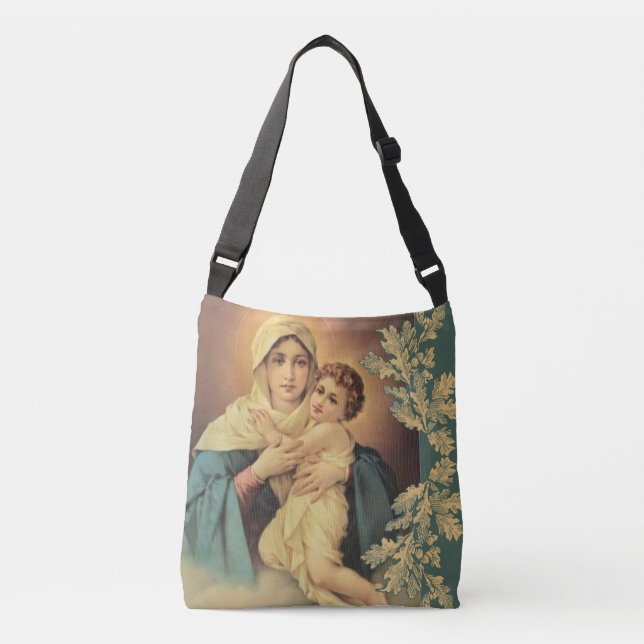 Bolsa Ajustável Mãe abençoada Mary do Virgin com bebê Jesus (Frente)