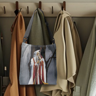 Bolsa Ajustável Mágico Feiticeiro Branco Corvo Carvalho Fantasia