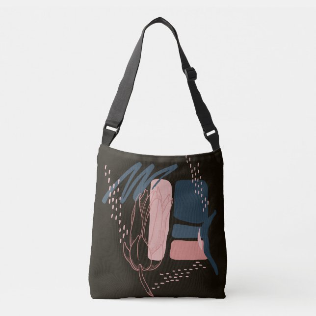 Bolsa Ajustável Magnolia Pink Bloom Abstrato minimamente (Frente)