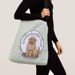 Bolsa Ajustável Mamãe Doodle Mãe (ouro de vermelho) Mãe de cach