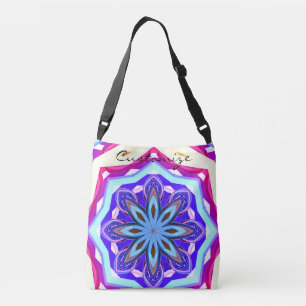 Bolsa Ajustável mandala azul roxa Thunder_Cove