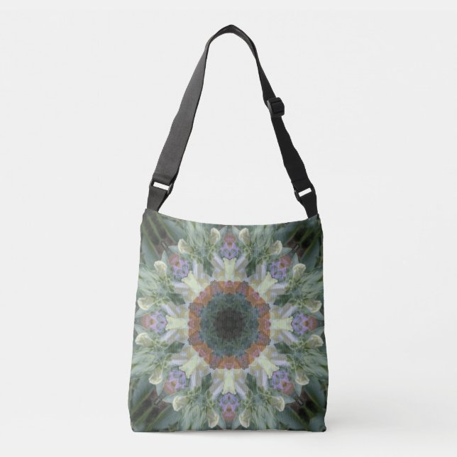 Bolsa Ajustável Mandala Crossbody/bolsa do jardim secreto (Frente)