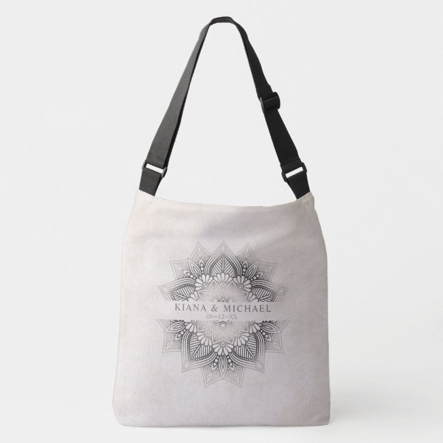 Bolsa Ajustável Mandala Lace Casamento Data Neutrais ID478 (Frente)