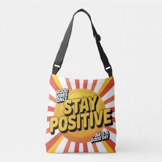 Bolsa Ajustável Mantenha-se Positivo" Design motivacional para Ins