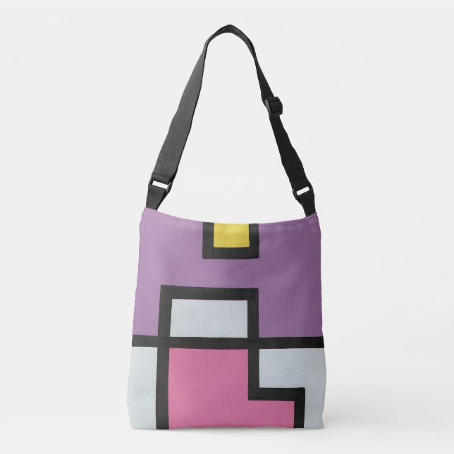 Bolsa Ajustável 【mapper #2】幾何学　抽象画　モダン　レトロ　 (Frente)