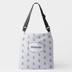 Bolsa Ajustável Marca Botânica Azul Personalizada - Corpo Cruzado 