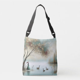 Bolsa Ajustável Marca Cruzada Designer "Pelas Águas Estáticas"