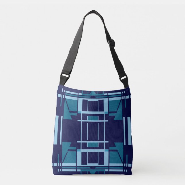 Bolsa Ajustável Marinho azul claro azul-turquesa inspirado MCM Gra (Frente)