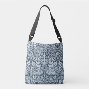 Bolsa Ajustável Marinho Azul Coelho Branco William Morris
