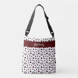 Bolsa Ajustável Maroon Cheer Hearts, Pom Poms, Padrão Megafone