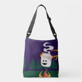 Bolsa Ajustável Marshmallow Campfire - Design de Diversão de Carto