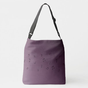 Bolsa Ajustável Mauve das Notas Musicais do Ombre Escuro