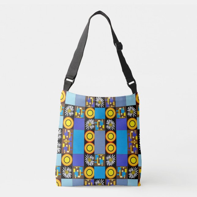 Bolsa Ajustável Mazipoodles Patchwork Quilt 3 Blue (Frente)