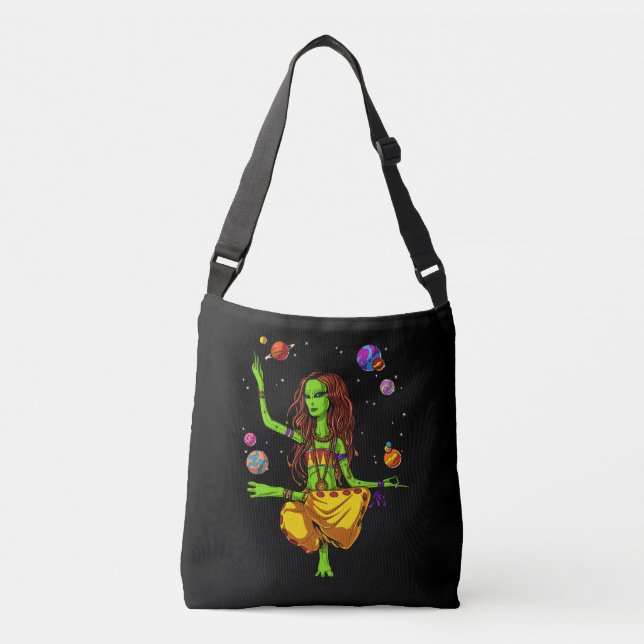 Bolsa Ajustável Meditação de Alienígena Espacial de Hippie Girl Ze (Frente)