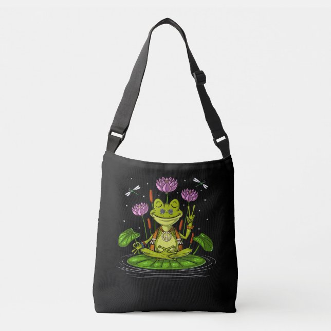 Bolsa Ajustável Meditação de Sapos Hippie (Frente)
