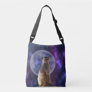Bolsa Ajustável Meerkat No Relógio Da Noite Azul,