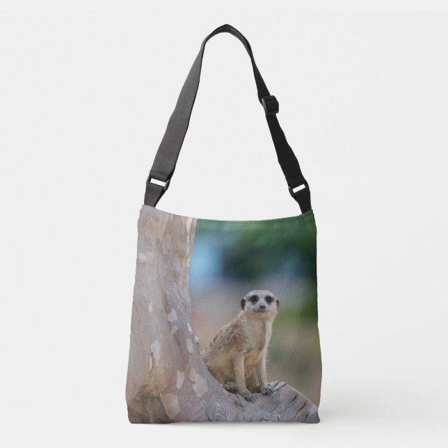 Bolsa Ajustável Meerkat Sat na árvore (Frente)