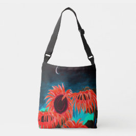 Bolsa Ajustável Meia-noite Sunflower Crossbody