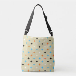 Bolsa Ajustável Meio século Moderno Azul Laranja Negro Starburst