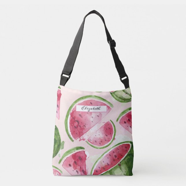 Bolsa Ajustável Melancia em Aquarela Fofa   (Frente)