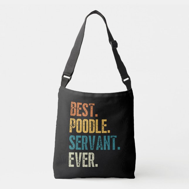 Bolsa Ajustável Melhor Servidor de Cachorro de Poodô Retrô Sofrido (Frente)
