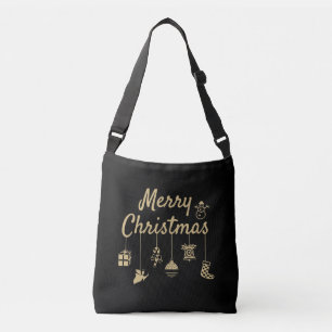Bolsa Ajustável Merry Christmas Ornaments gold