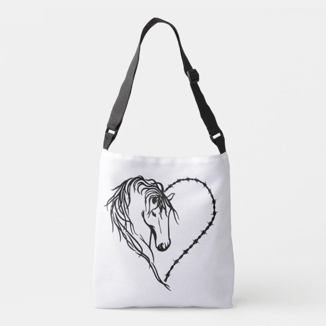 Bolsa Ajustável Mim cavalos do coração (Verso)