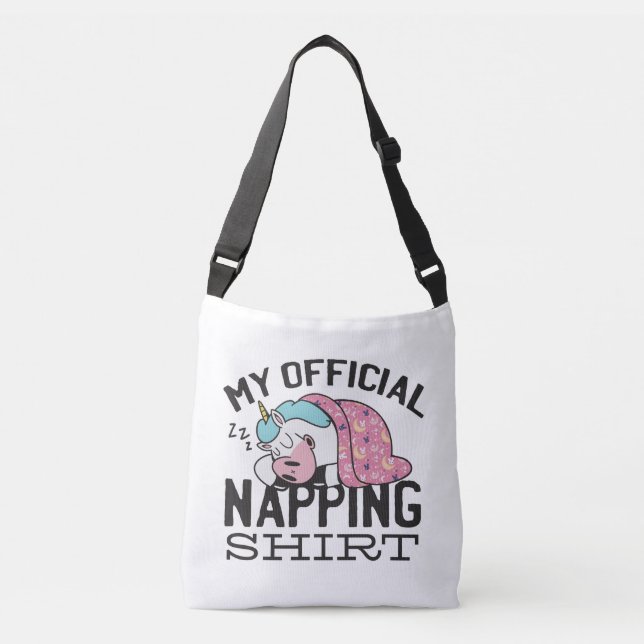 Bolsa Ajustável Minha camisa de dormir - Preguiçoso Unicórnio dorm (Frente)