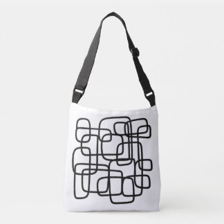 Bolsa Ajustável Minimalist Black and White Abstract Line Art