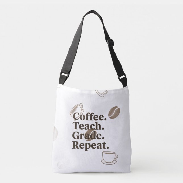 Bolsa Ajustável Mínimo de Poster de Coffee. Ensino. Grau (Frente)