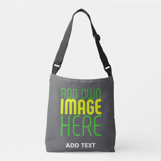 BOLSA AJUSTÁVEL MODELO DE TEXTO DE IMAGEM CINZA SIMPLES EDITÁVEL M (Frente)