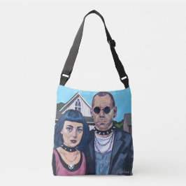 Bolsa Ajustável Modern American Gothic  Art- Grant Woods Inspired