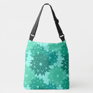 Bolsa Ajustável Modern Floral Kimono Impressão, Turquoise, Teal & 