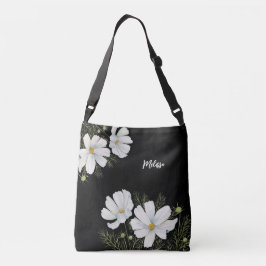 Bolsa Ajustável Mola-d-água Branca de Cosmos Flores Botânicas