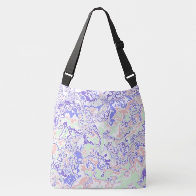 Bolsa Ajustável Mole Pastel Funky Boho Retro Abstrato Marble (Frente)