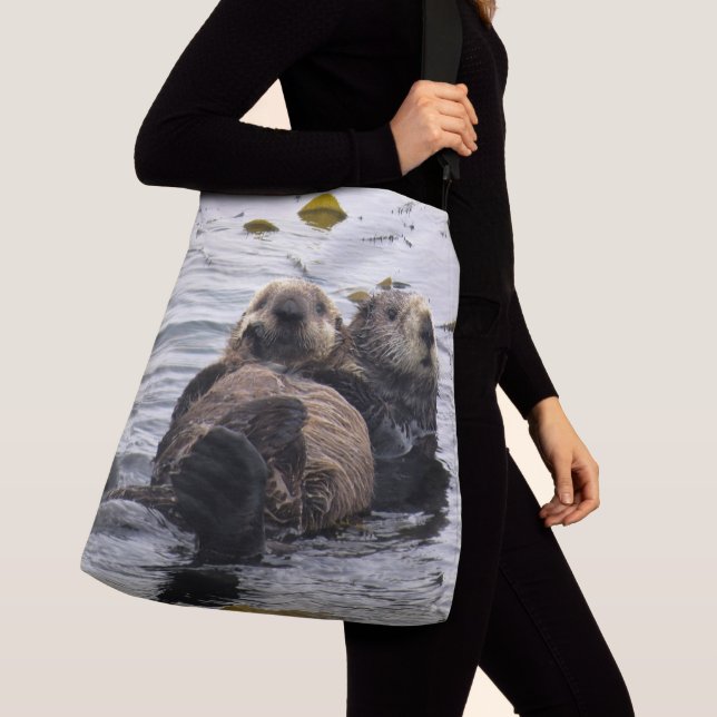Bolsa Ajustável Mom and Pup Sea Otters (Close Up)