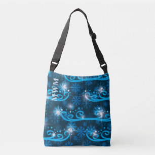 Bolsa Ajustável Monagram Winter Wind Blue Personalizado