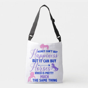 Bolsa Ajustável Money Can Buy Horses Purple Pink    